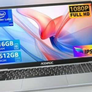 ACEMAGIC Laptop 15,6 Zoll FHD 16GB DDR4 512GB SSD Notebook Intel N-95 WiFi Win11
