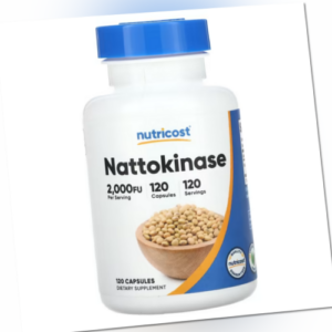 Nattokinase 2000 FU 120 Kapseln von Nutricost