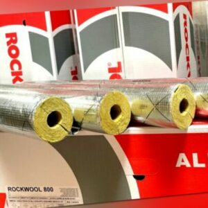 Rockwool RS800 Rohrschalen alukaschiert Steinwolle Rohrisolierung 1 m = 1  Stück