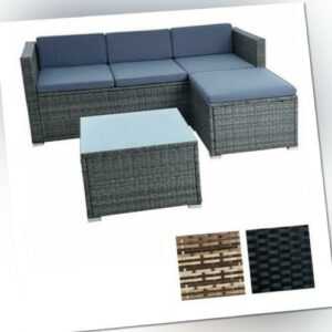 Rattan Sitzgruppe Lounge Rattanmöbel Gartenmöbel Polyrattan Set Sofa Essgruppe