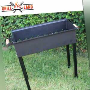 Holzkohlegrill 60 cm Schaschlik Mangal Grill-Land BBQ Räucherofen Stahl 3 mm