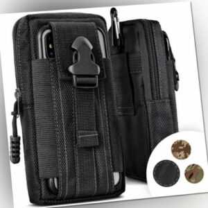 Handy Gürteltasche für HTC Desire 820 Nylon Gürtel Tasche Outdoor Case Clip Etui