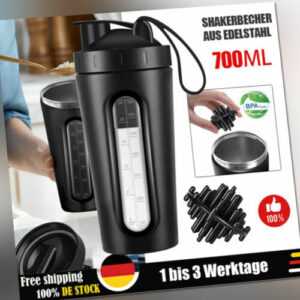Eiweiß Shaker Protein Shaker 750ml - Schwarz- Proteinmaster Mixe - BPA frei NEU