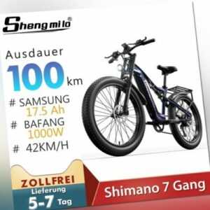Samsung Akku 17.5Ah e-fahrrad 26 zoll herren E Bike 80NM Elektrofahrrad 45km/h