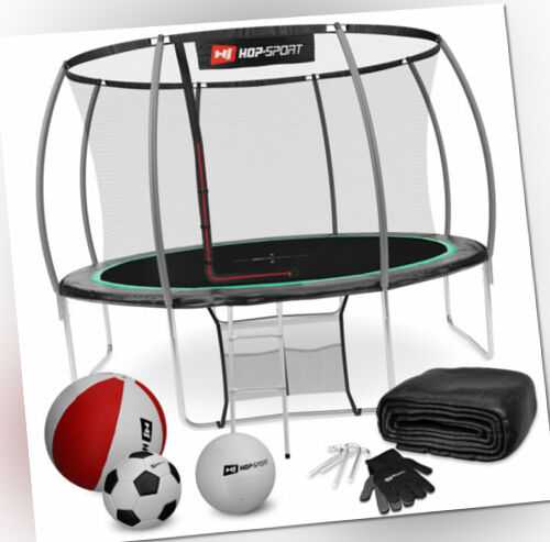 Hop-Sport Trampolin Outdoor 366 cm Gartentrampolin Set mit Zubehör und Extras