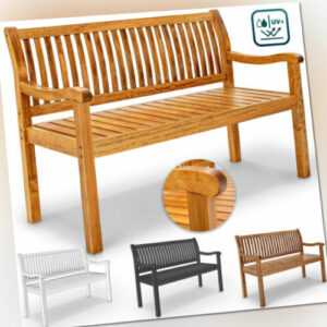 tillvex® Gartenbank Holz Parkbank Massiv Terrasse Sitzbank Garten Gartenmöbel