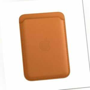 Apple Original Leder Wallet MagSafe iPhone-Goldbraun unterstützt "Find Me"
