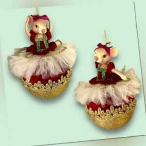 Goodwill Prima Ballerina Christbaumkugel Tütü Maus Mäuse Weihnachten 15cm NEU