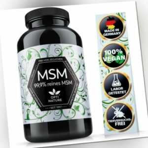 MSM Pulver 365 Kapseln hochdosiert | organischer Schwefel (Methylsulfonylmethan)