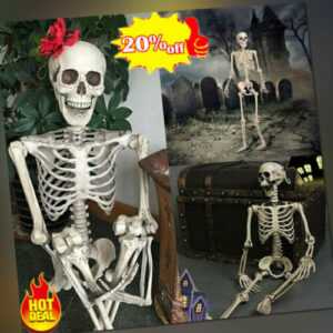 Halloween menschliches Skelett übergroße bewegliche lebensgroße Dekoration DIY