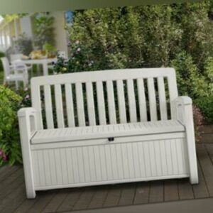 Keter Gartenbank Patio-Bench Sitzbank Kissenbox Truhenbox Gartentruhe Truhenbank