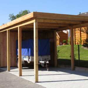 Carport 3x8 m Überdachung Abstellraum Holz Kiefer/Lärche/Fichte versch.Varianten