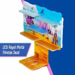 LED Regal Acryl Zubehör für Tonie-Figuren und Toniebox Motiv Piraten Insel