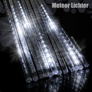 360 LED Lichterregen Meteorschauer Lichterkette Schneefall Eisregen Eiszapfen