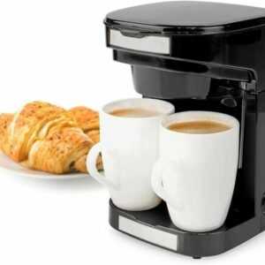 Kleine 1 - 2 Tassen Kaffeemaschine + 2x Tasse + Dauer Filter Kompakt Filterkaffe