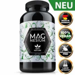 365 Magnesium Kapseln Hochdosiert |  Made in Germany, hoch Bioverfügbar,VEGAN