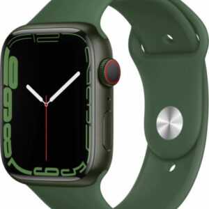 Apple Watch 7 LTE Aluminium 45mm Green A2478 Black Silicon Band, NEU Sonstige