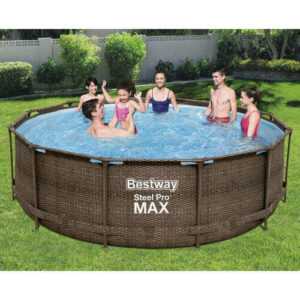 Bestway Steel Pro Max Swimming Pool-Set Deluxe Series Rund 366X100 Cm - Yoogad