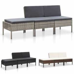 8-tlg. Gartenmöbel Set Sitzgruppe Poly Rattan Balkonset Garnitur Lounge Sofa