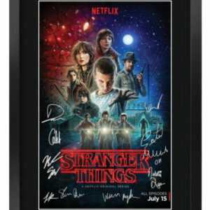Stranger Things A3 gerahmt signiert Film Poster bedruckt Autogramm Foto Geschenk
