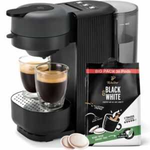 Tchibo Kaffeepadmaschine „CALL ME PAD“ inkl. 36 Tchibo Black&White Pads, Schwarz