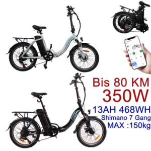 E-Bike Klapprad 20 Zoll Elektrofahrrad E-fahrrad Citybike für Senioren & Damen
