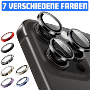 Linsenschutz für iPhone 15 14 13 12 11 Pro Max Mini Kamera Schutz Glas Alu 9H