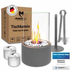 Monster24 Tischkamin Tischfeuer Bio-Ethanol Kamin Indoor & Outdoor Dekokamin