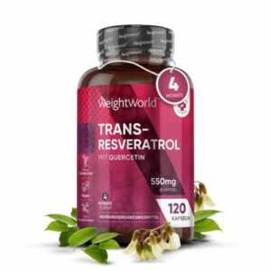 Resveratrol - Quercetin - 120 Kapseln - 550mg - Antioxidant - gesunder Blutdruck