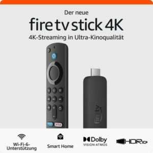 Amazon Fire TV Stick 4K Ultra HD  HDR  mit Alexa-Sprachfernbedienung NEU WIFI 6