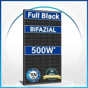 500W Bifazial Glas-Glas-PV-Modul in Full Black