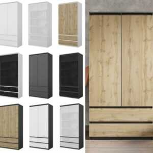 Kleiderschrank mit 2 Schubladen H180cm B90cm T50cm