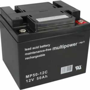 AGM BLEI AKKU BATTERIE 12V 50Ah MULTIPOWER MP50-12C ZYKLEN für ELEKTROMOBILE