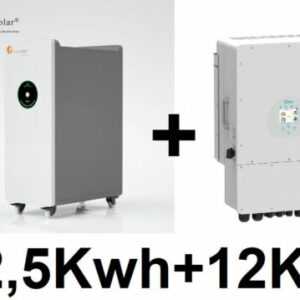Hybrid Wechselrichter DEYE 12KW + Batterie Speicher Akku 12,5 kWh Lifepo4 Solar