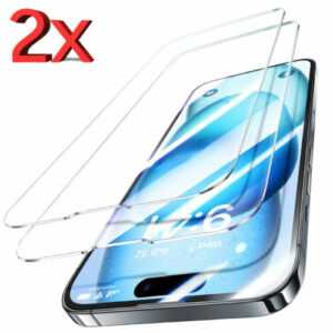 2x Panzerfolie für iPhone 15 14 13 12 11 XR XS Pro Max 8 7 6 Schutzglas EchtGlas