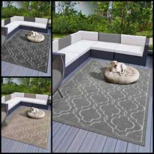 Indoor/Outdoor Teppich Capri Mediteran Kurzflor Balkon Terrasse,Wohnzimmer,Küche