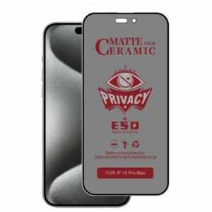 Schutzfolie für iPhone 12 13 14 15 Pro Max Privacy Blickschutz Sichtschutz Matt