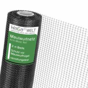 HaGa® MAULWURFNETZ in 2m Breite Maulwurf Netz Maulwurfsperre für Rasen-Rollrasen
