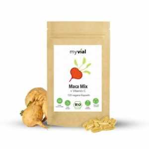 Bio Maca Mix Kapseln 120 Stück + Vitamin C (Acerola) vegan | 30-Tage-Vorrat