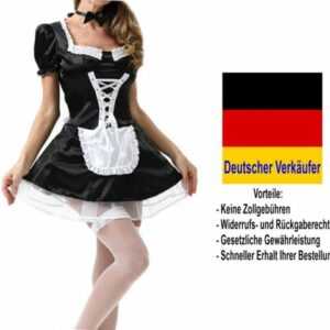 Damen Kostüm Sexy Dienstmädchen Kellnerin S-XL Karneval Fasching Zimmermädchen
