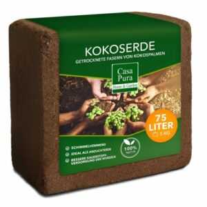 5 kg Kokoserde - Blumenerde aus Kokosfasern - Als Block gepresst