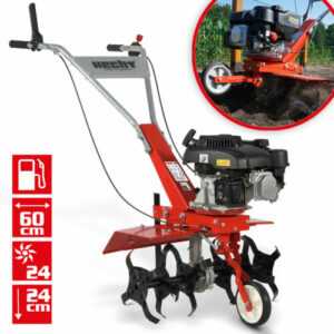 Gartenfräse Bodenhacke Motorhacke Benzin 60cm 3,7PS 0,8L Acker Boden Motor Fräse