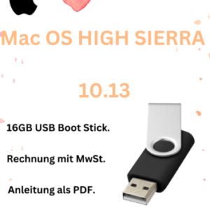 MacOS High Sierra Boot Stick 10.13 16 GB USB / Anleitung / Schneller Versand