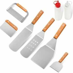 8tlg.BBQ Grillbesteck Set Edelstahl Grillzubehör Koffer Aufbewahrungskoffer