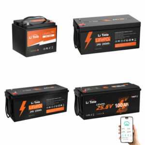 24V 25Ah 100Ah Bluetooth 200Ah LiFePO4 Lithium Batterie für Solar Wohnmobil Boot