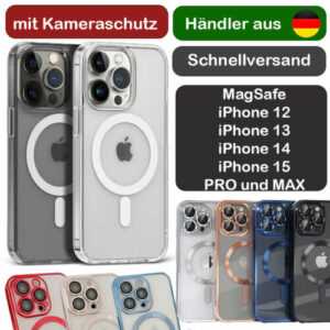 Handy Hülle MagSafe iPhone Modelle 12, 13, 14, 15, PRO, MAX, PLUS, Kameraschutz