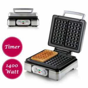 Design Waffelautomat Waffeleisen dicke (2,5cm) belgische Waffeln Timer 1400 Watt