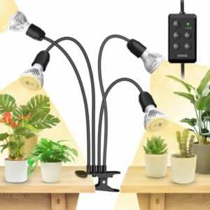 Grow LED Pflanzenlampe Vollspektrum 40W=400W Timer 4/8/12H Wachstumslampen COC