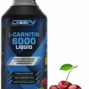 L-Carnitine 6000 Liquid - 1000 ml - Hochdosiert mit 6000mg / Tag - Vegan Kirsche