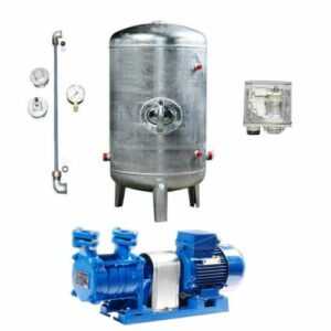 Hauswasserwerk 1,1 kW 230V 400V 91l/min Druckbehälter 100-495L verzinkt stehend